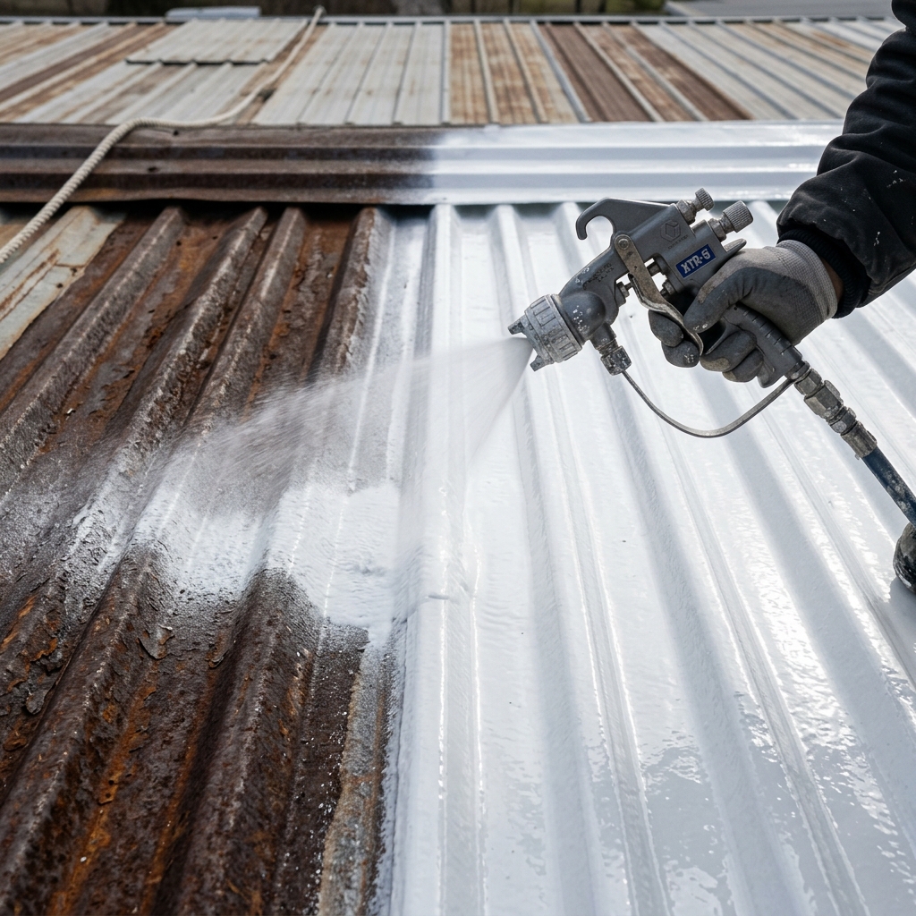 High-Performance Spray-Applied Roof Coating